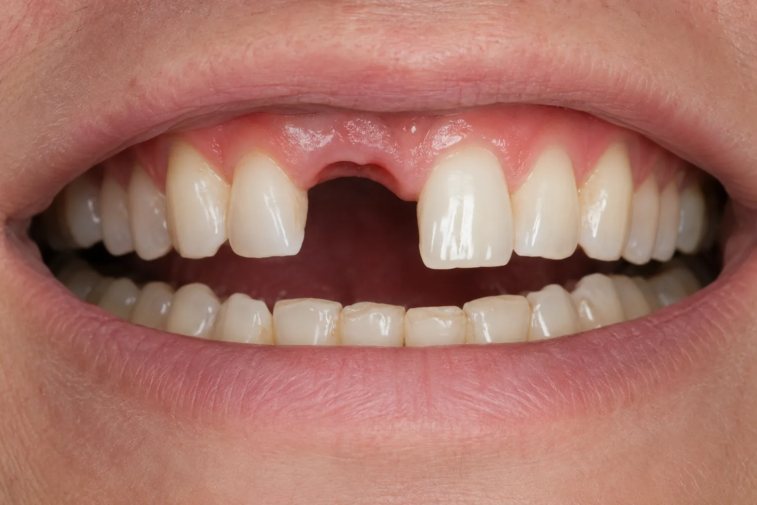 Before dental implant smile restoration at Vasantha Dental Clinic Visakhapatnam