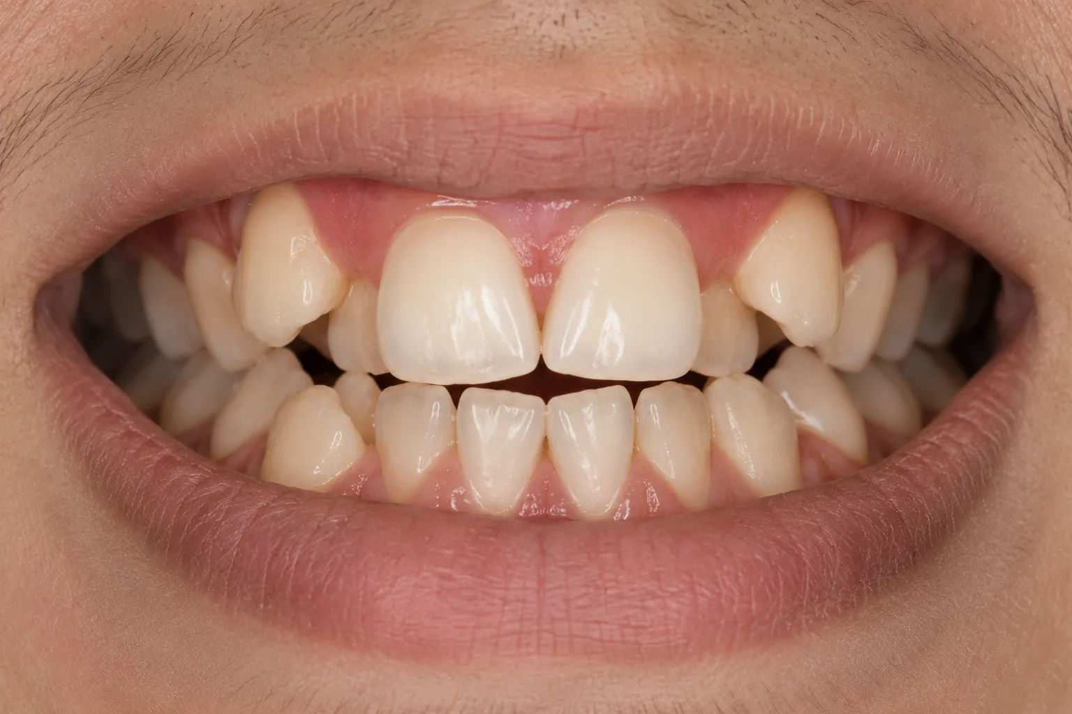 Before clear aligner treatment at Vasantha Dental Clinic MVP Colony